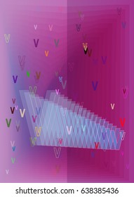 V Alphabet idea vector