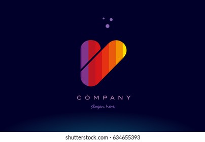 v alphabet letter colorful creative colors text dots creative company logo vector icon design template