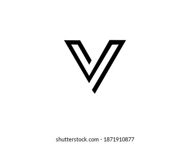 V alphabet logo vector design