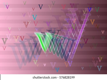V Alphabet template icon