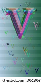 V Alphabet texture idea