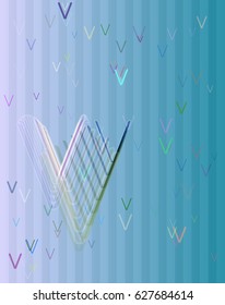 V Alphabet texture vector