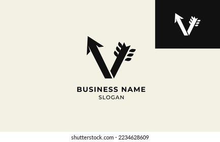 V arrow logo is a logo design that combines elements of the letter V with an arrow illustration, for corporate, financial, building, contractor, shipping services, etc.