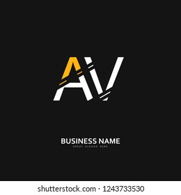 A V AV Logo Letter Design Vector