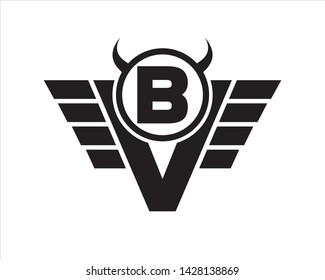 V and B initial very clean ,simple and strong. very suitable for those of you who like a simple logo and look strong for your company or name initial