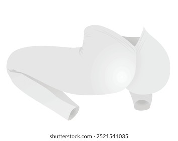 V back tight pants leggings. vector illustration