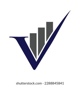 Plantilla de logotipo de marca de verificación de barras V 1