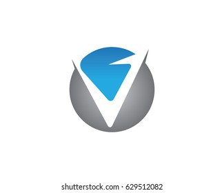 V business letters logo