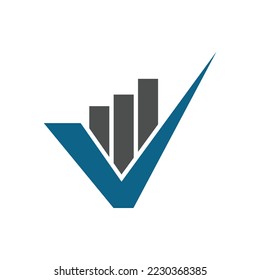 V chart font investment logo