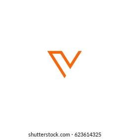 V Check Letter Logo Vector