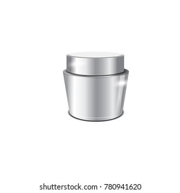 V chef Contenedor de crema elegante, ilustración 3D modelo de contenedor de plástico cosmético para crema, gel.