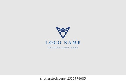 v company concept logo design