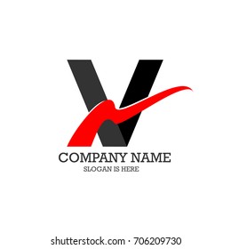 V Company logo Abstract icon. vector illustration