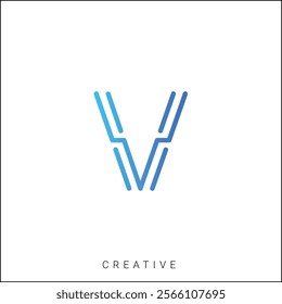 V Creative Latter Logo Design. By Custom Branding Logo. Creative Logo Design. Logo Template. Vector illustration. Modern Design. Monogram Design