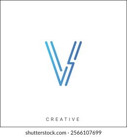 V Creative Latter Logo Design. By Custom Branding Logo. Creative Logo Design. Logo Template. Vector illustration. Modern Design. Monogram Design