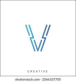 V Creative Latter Logo Design. By Custom Branding Logo. Creative Logo Design. Logo Template. Vector illustration. Modern Design. Monogram Design