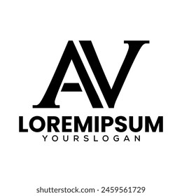 a v creative letter logo design 