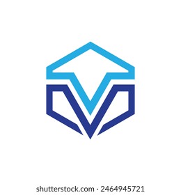 v creative logo szmbol vector