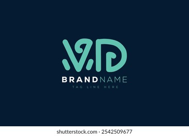 V and D logo design. VD abstract Letters Logo Monogram. This logo design is the process of creating a visual symbol that represents a brand, company, or individual.