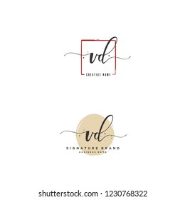 V D VD Initial logo template vector