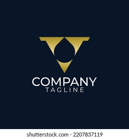 v drop logo design and premium vector templates