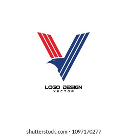 V Eagle Logo Design