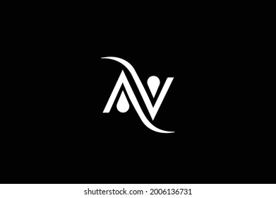 Un elegante logotipo V con iniciales para la empresa-vector