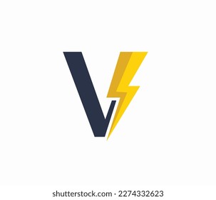 V Energy logo or letter V Electric logo