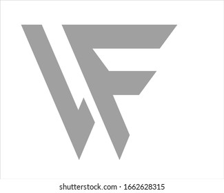Diseño del logotipo v y f en monogramo 