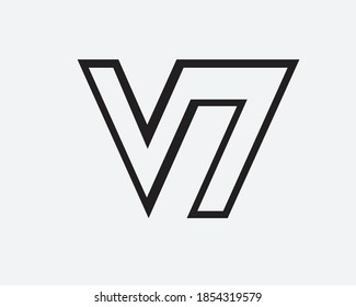 v f and v n logo designs and monogram logos