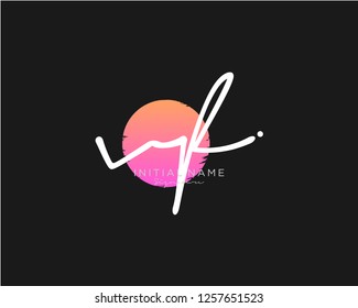 V F Signature initial logo template vector