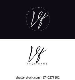  V F VF Initial letter handwriting and signature logo.