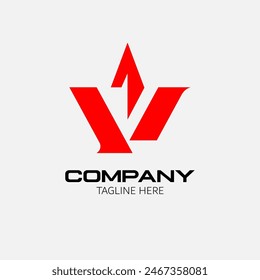V fire stove minimalist logo