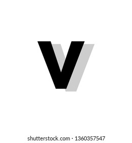 V Font logo. Modern design vector font for title, header, lettering. Corporate Vector abc technology typeface. 