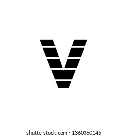 V Font logo. Modern design vector font for title, header, lettering. Corporate Vector abc technology typeface. 
