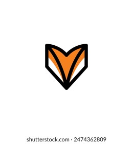 V Fox Logo Vector Illustration