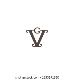 V and G illustration for brand logo eps 10