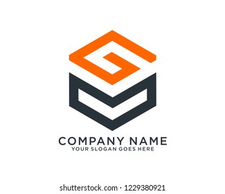 V G Initial logo template vector