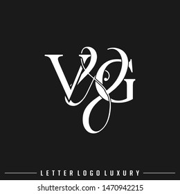 V & G VG logo initial letter luxury vector template.