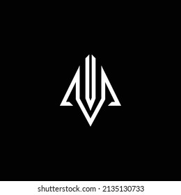 El logotipo geométrico V en v representa la forma del plano