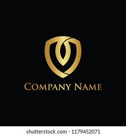 V Gold Logo Design