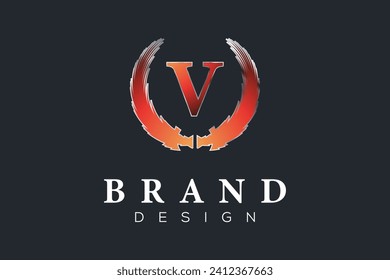 V gradient colorful design template