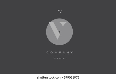 v grey modern stylish alphabet dot dots eps company letter logo design vector icon template 