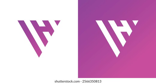 V and H, H and V initial based logo Alphabet icon logo. Icon, simple, logo, creative, simple.