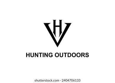 V H initial logo design 