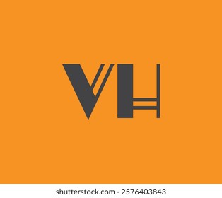V and H logo design. VH abstract Letters Logo Monogram. This logo design is the process of creating a visual symbol that represents a brand, company, or individual.
