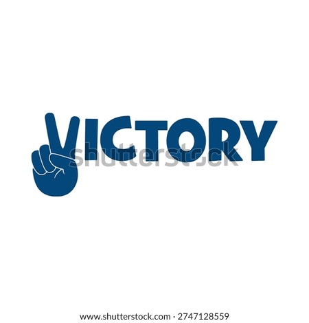 V hand victory symbol icon isolated on white background