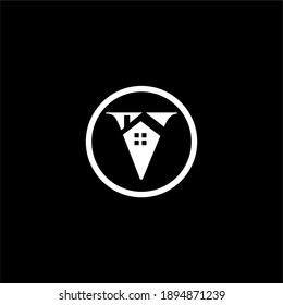 V home logo design template