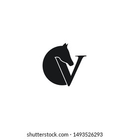 V and Horse's head, logo design inspiration