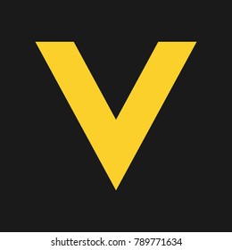 V icon. Vector illustration